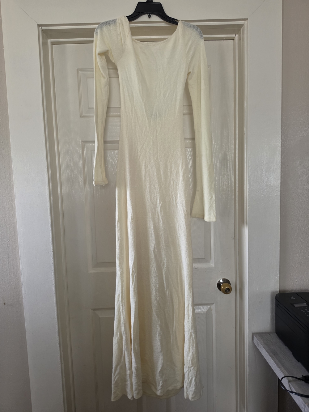 Princess Polly Cream Long Sleeve Maxi Dress
